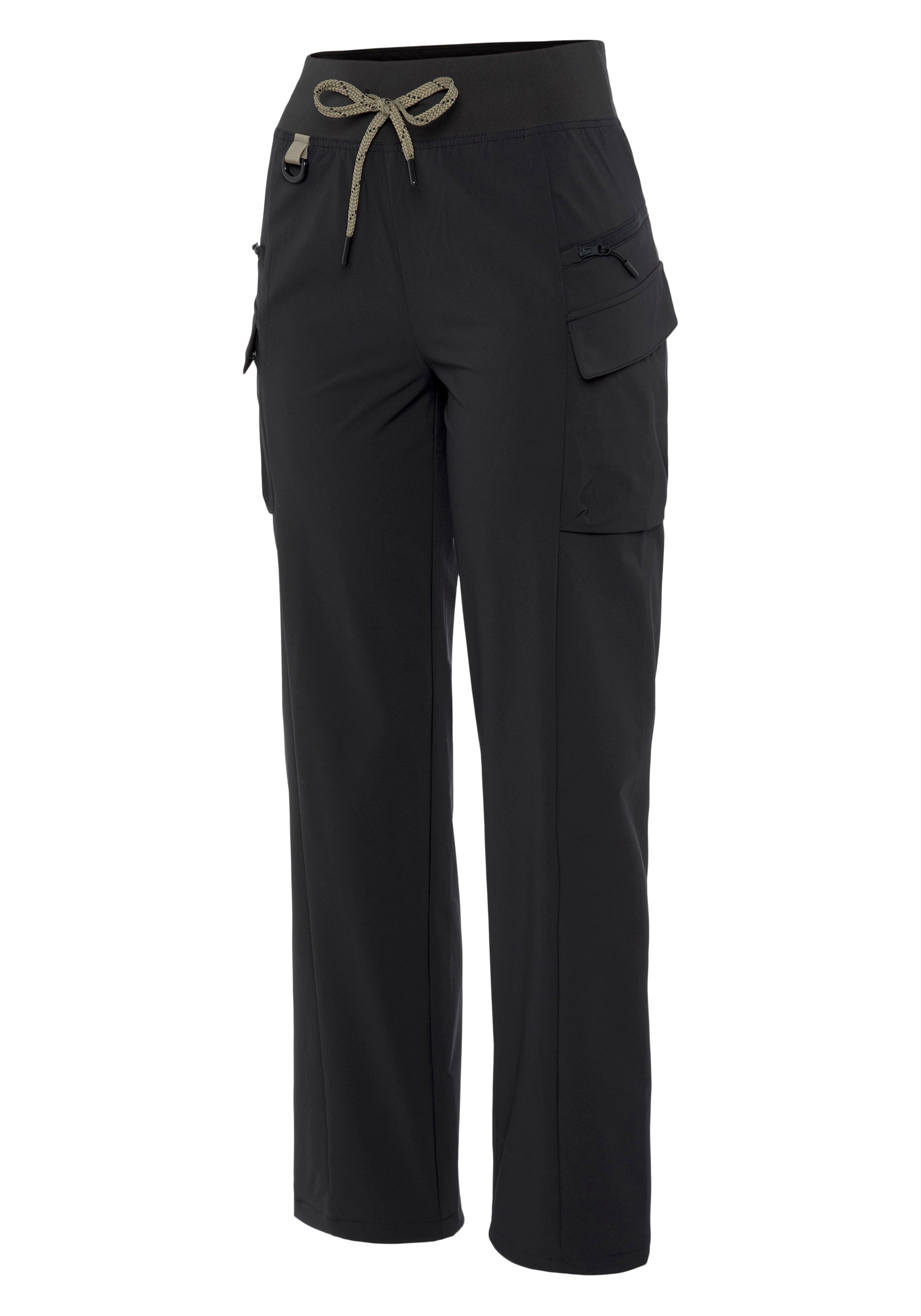 LASCANA ACTIVE Обычный Штаны в спортивном стиле в Черный