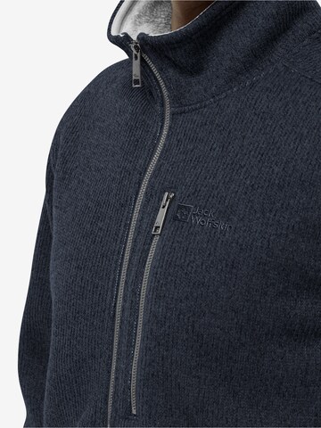 JACK WOLFSKIN Athletic Fleece Jacket 'ROBSON FJORD' in Blue