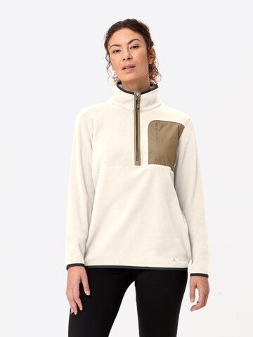 VAUDE Athletic Sweater 'Rosemoor' in Beige: front