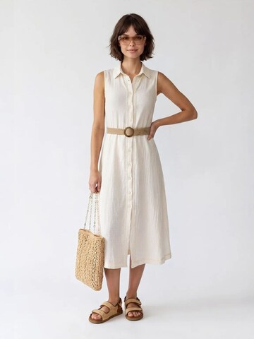 MixRay - Vestidos camiseiros em branco