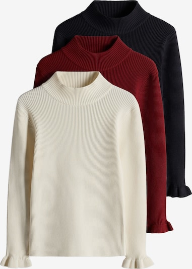 The Set Pullover in 110 in beige / navy / rot, Produktansicht