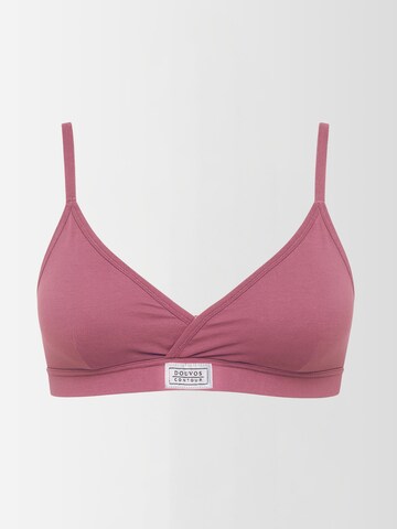 DOUVOS CONTOUR Triangle Sports Bra 'BAMBUS TRIANGEL BRALETTE' in Pink: front