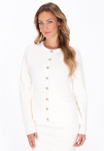 Cardigan faina en blanc : devant
