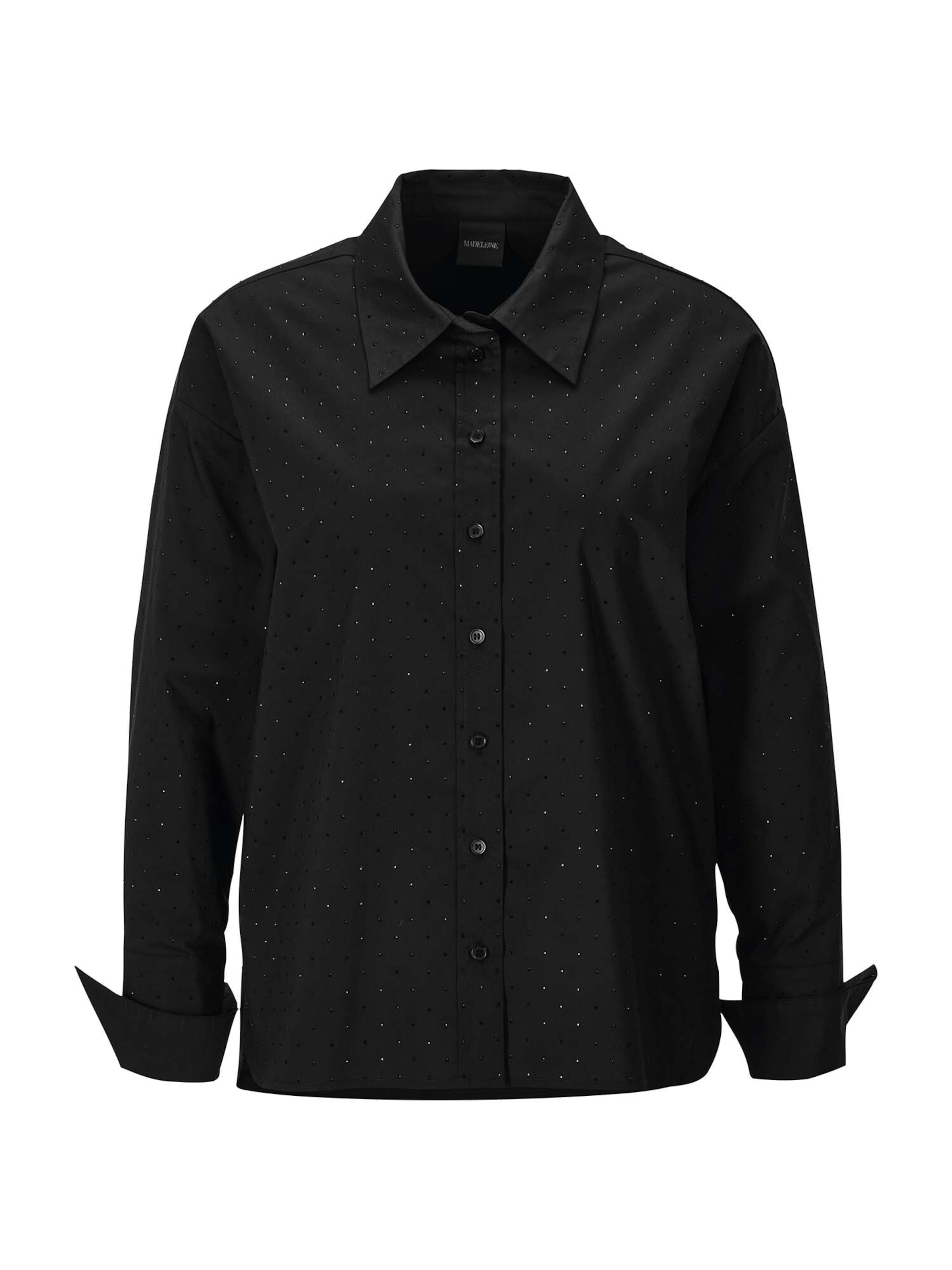 Chemisier MADELEINE en noir : devant