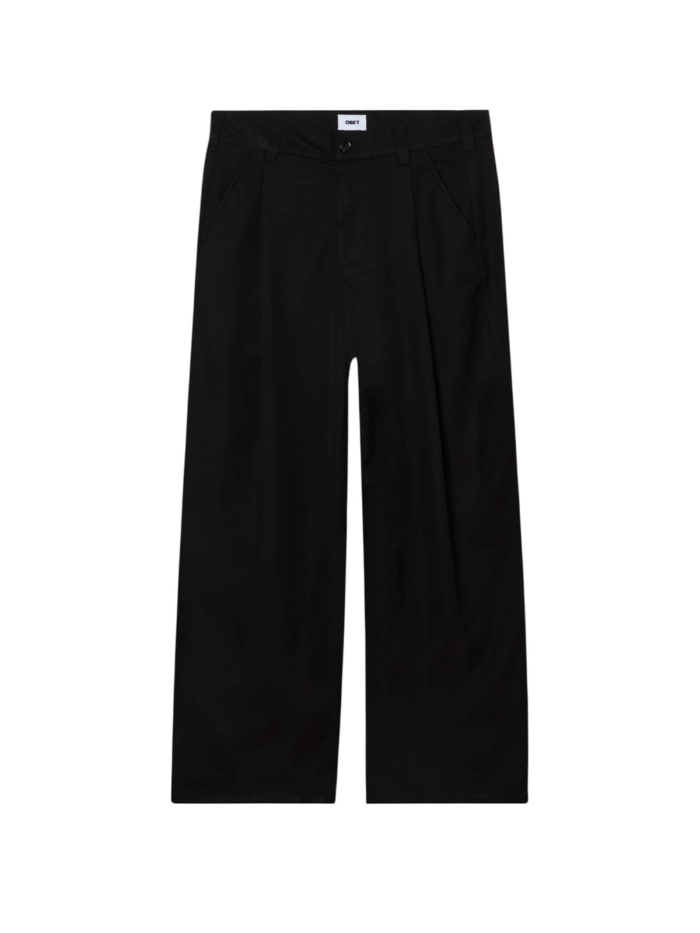 Obey Regular Bundfaltenjeans‌‌‌‌‌‌‌ in Schwarz: Vorderseite