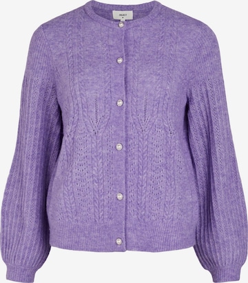 OBJECT Knit Cardigan 'Ophelia' in Purple: front