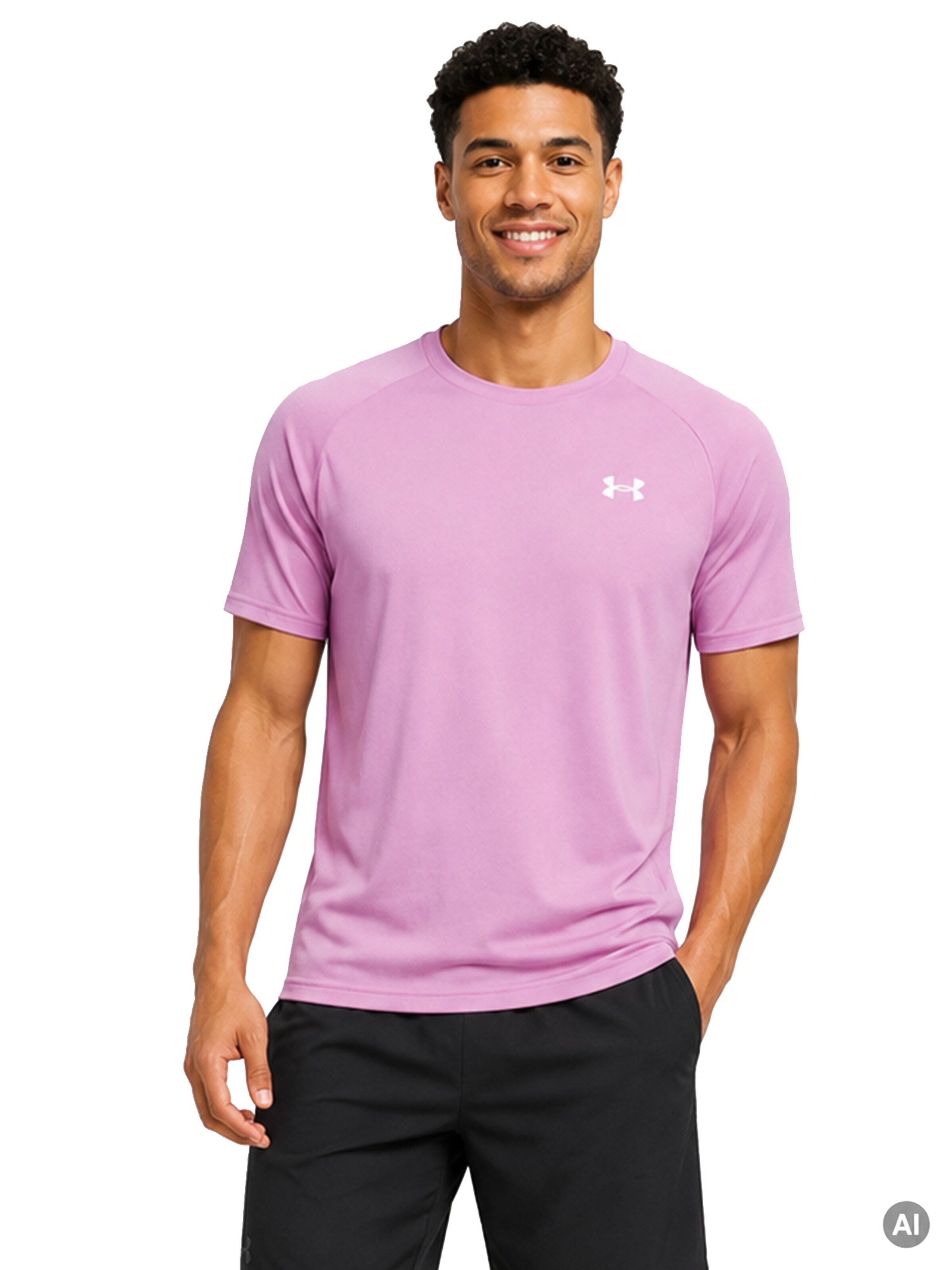 UNDER ARMOUR Funktionsshirt 'Tech Textured SS'‌‌‌‌‌‌‌‌ in Pink