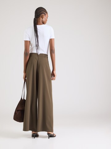 VERO MODA Wide leg Pleat-front trousers 'VMSTELLA' in Green