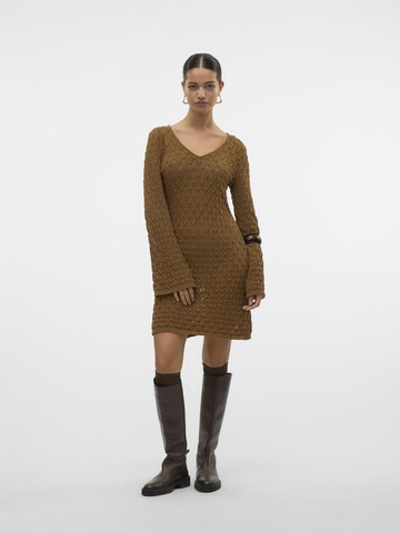 VERO MODA Strikkjole 'VMRani' i brun