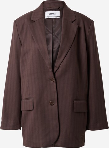 WEEKDAY Blazer 'Erin' in Brown: front