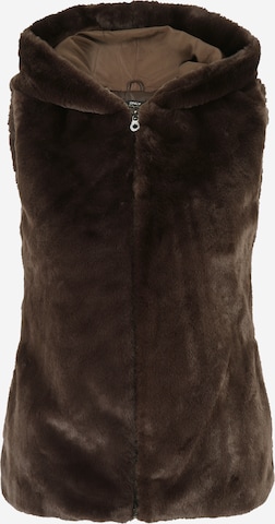 Gilet 'Malou' ONLY en marron : devant