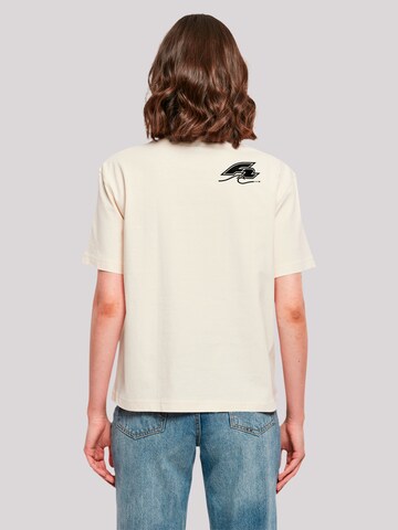 F2 T-Shirt 'Be Happy And Surf Bulli Sommer' in Beige
