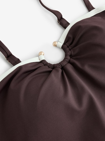 Mint Velvet Бандо Корректирующий купальник в Коричневый