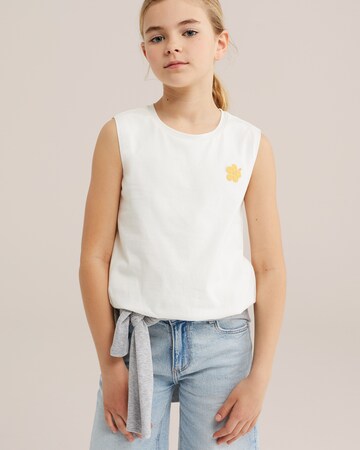 WE Fashion Топ в Белый: спереди