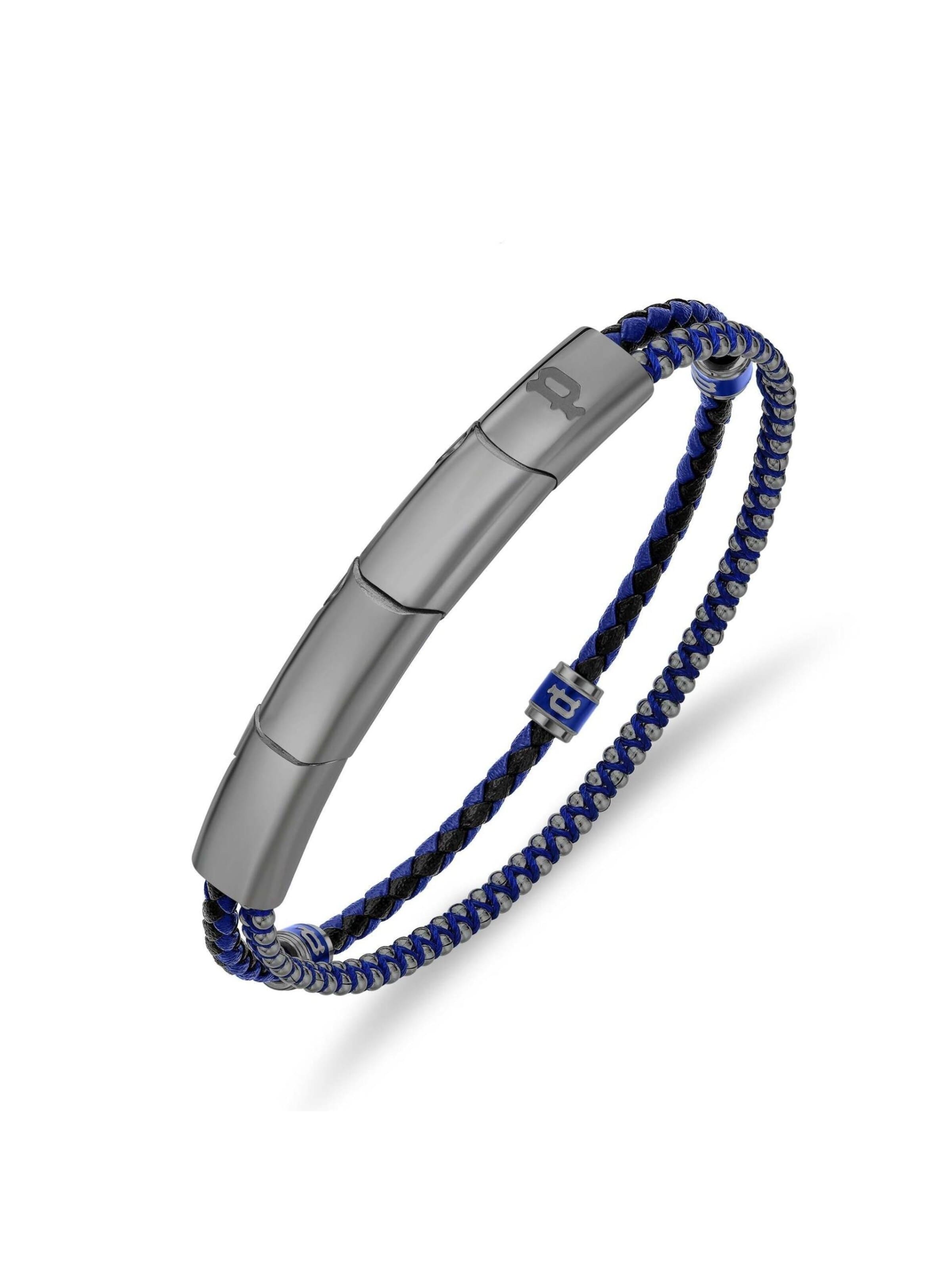 POLICE Bracelet 'Twinrow' in Blue: front
