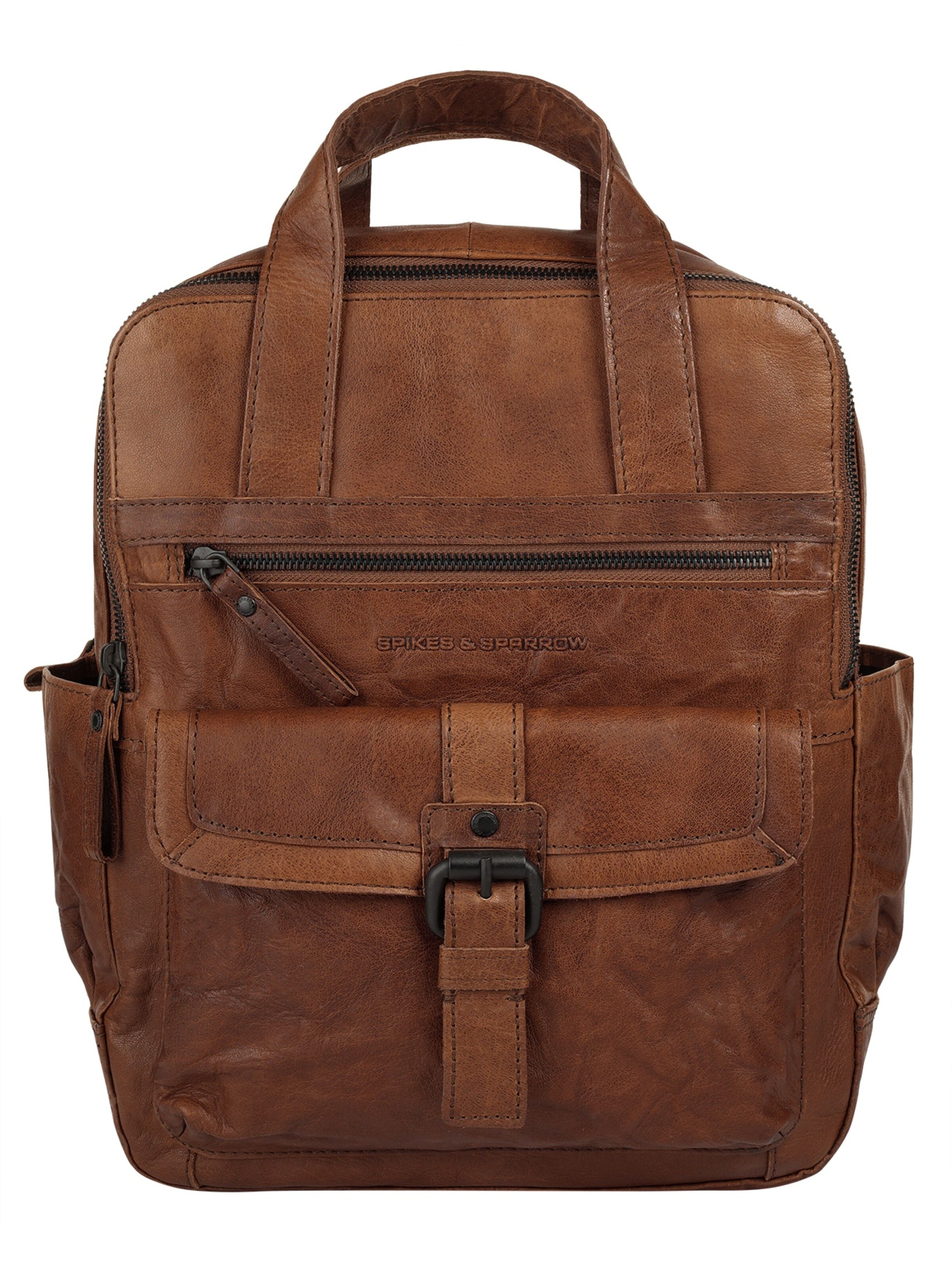 Spikes & Sparrow Rucksack‌‌‌‌‌ in Braun: Vorderseite