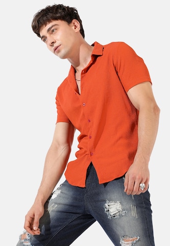 Campus Sutra Regular fit Overhemd 'David' in Rood