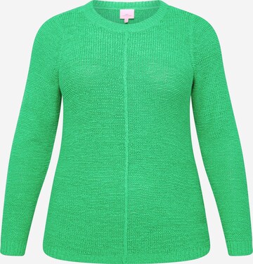 ONLY Carmakoma Sweater 'NEW FOXY' in Green: front