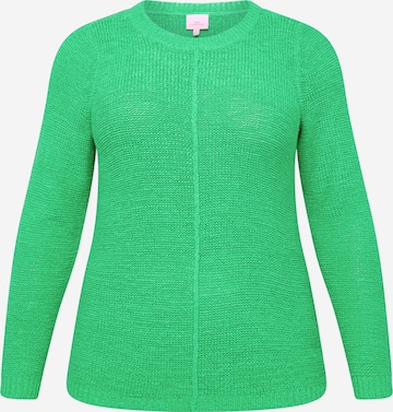 ONLY Carmakoma Sweater 'NEW FOXY' in Green: front
