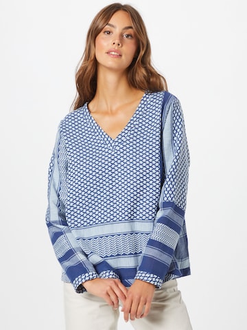 Cecilie Copenhagen Bluse i blå: forside