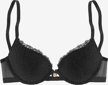 LASCANA Push-up Bra in Black: front