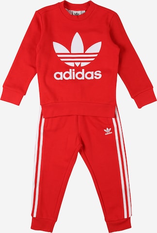 ADIDAS ORIGINALS Joggingpak 'Adicolor Crew' in Rood: voorkant