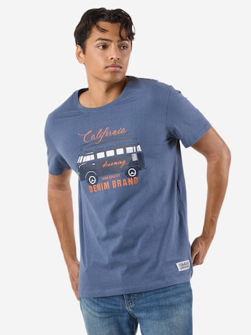 T-Shirt Denim Factory en bleu : devant