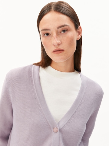 ARMEDANGELS Strickjacke MENAAL LINKS in Lila