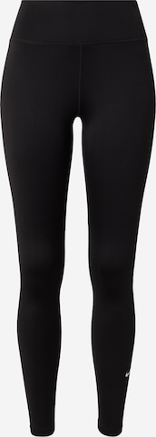 NIKE Skinny Workout Pants 'One' in Black: front