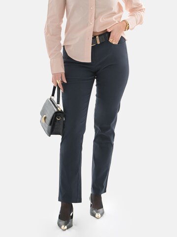 PANTONECLO Regular Trousers 'Leafletic Women’s Trouser' in Blue
