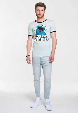 LOGOSHIRT Shirt 'Cookie Monster' in Blue