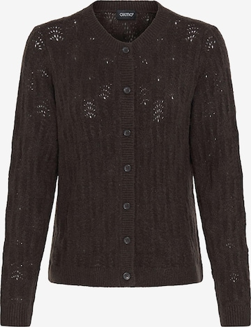 Oxmo Gebreid vest 'Sinva' in Bruin: voorkant