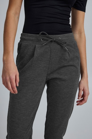 ICHI Slim fit Pleat-Front Pants 'IHKATE PA' in Grey