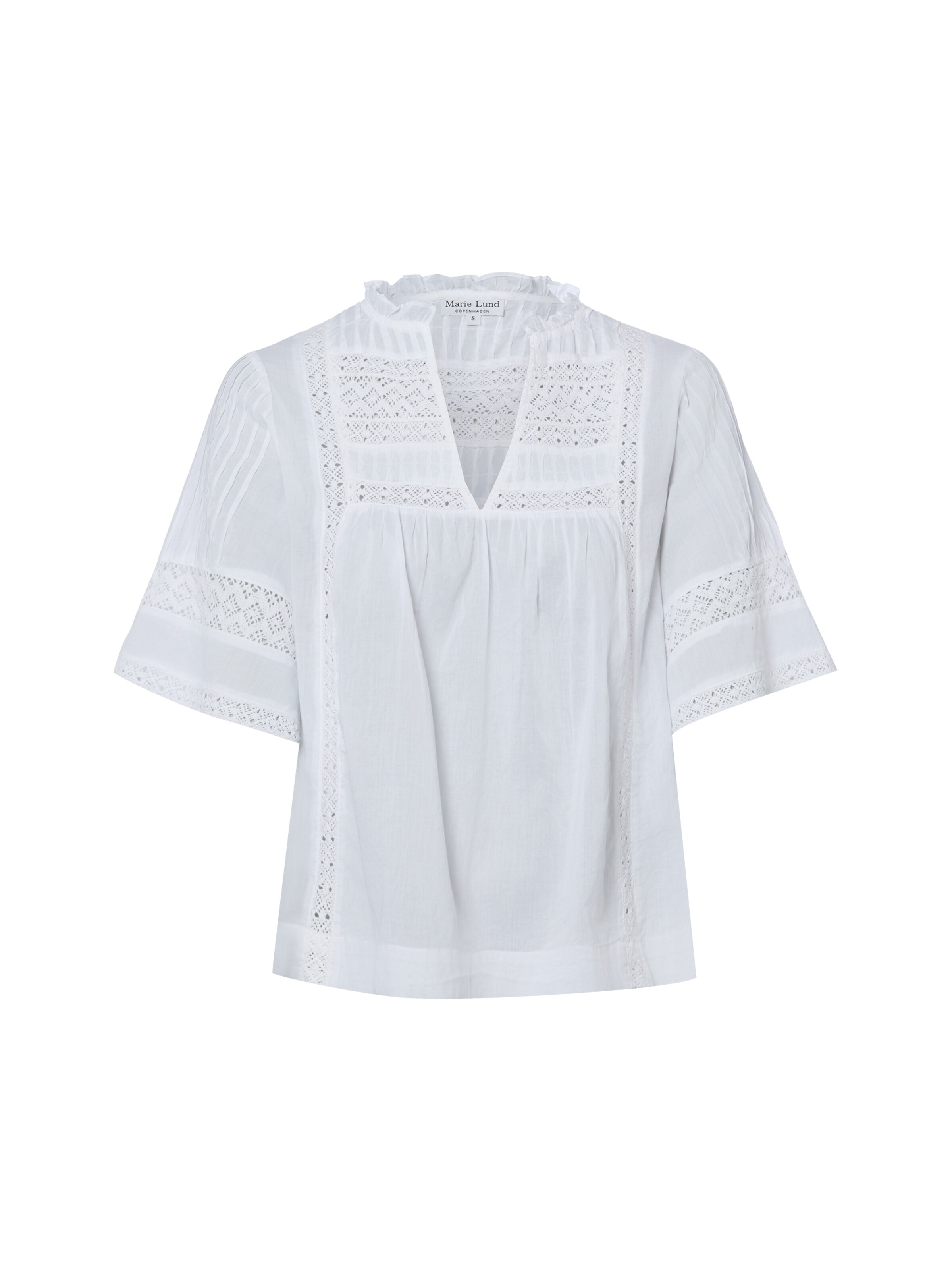 Marie Lund Bluse in S in weiß, Produktansicht