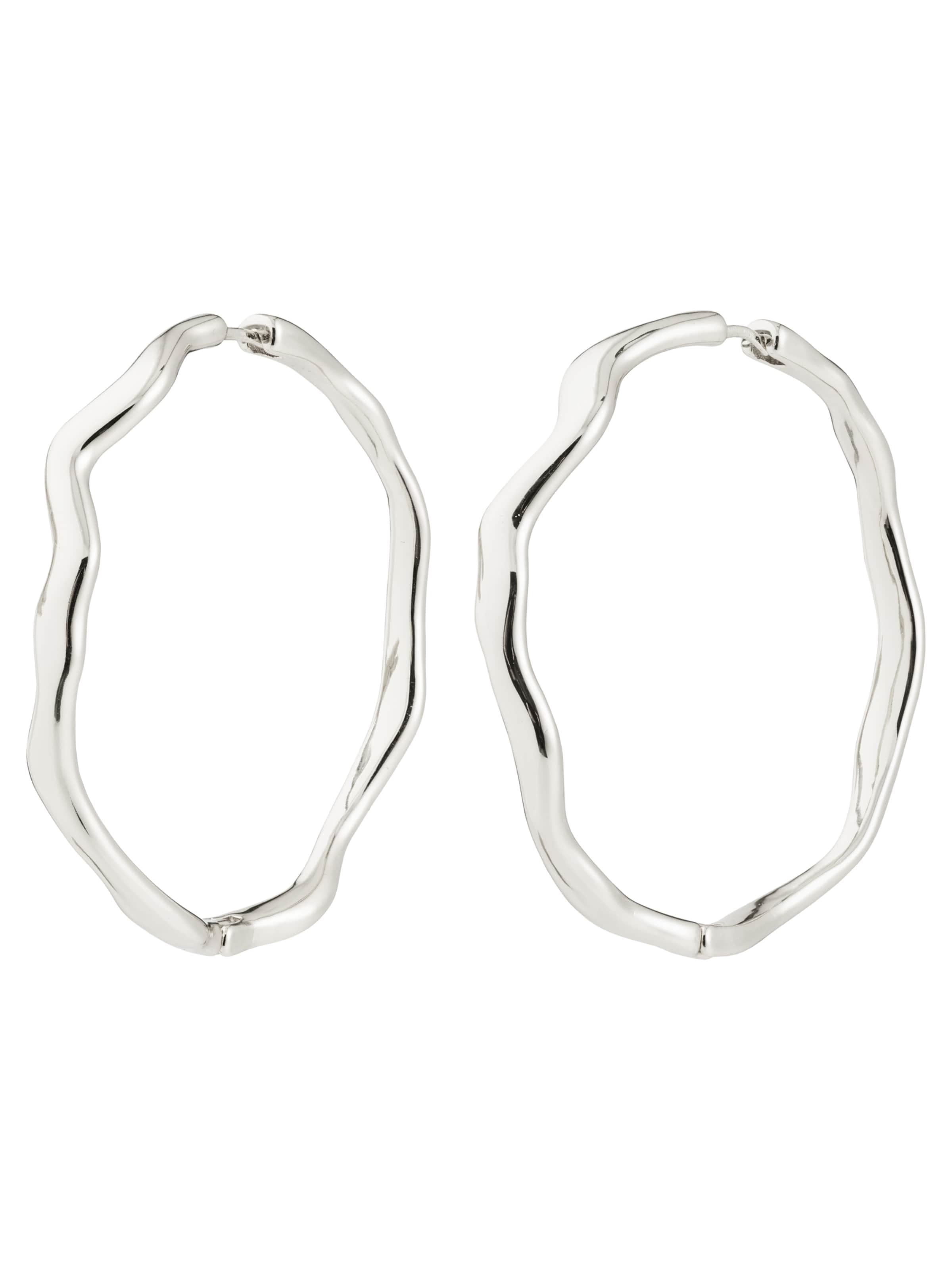 Pilgrim Kolczyki 'Larkin' w kolorze srebrny: przód