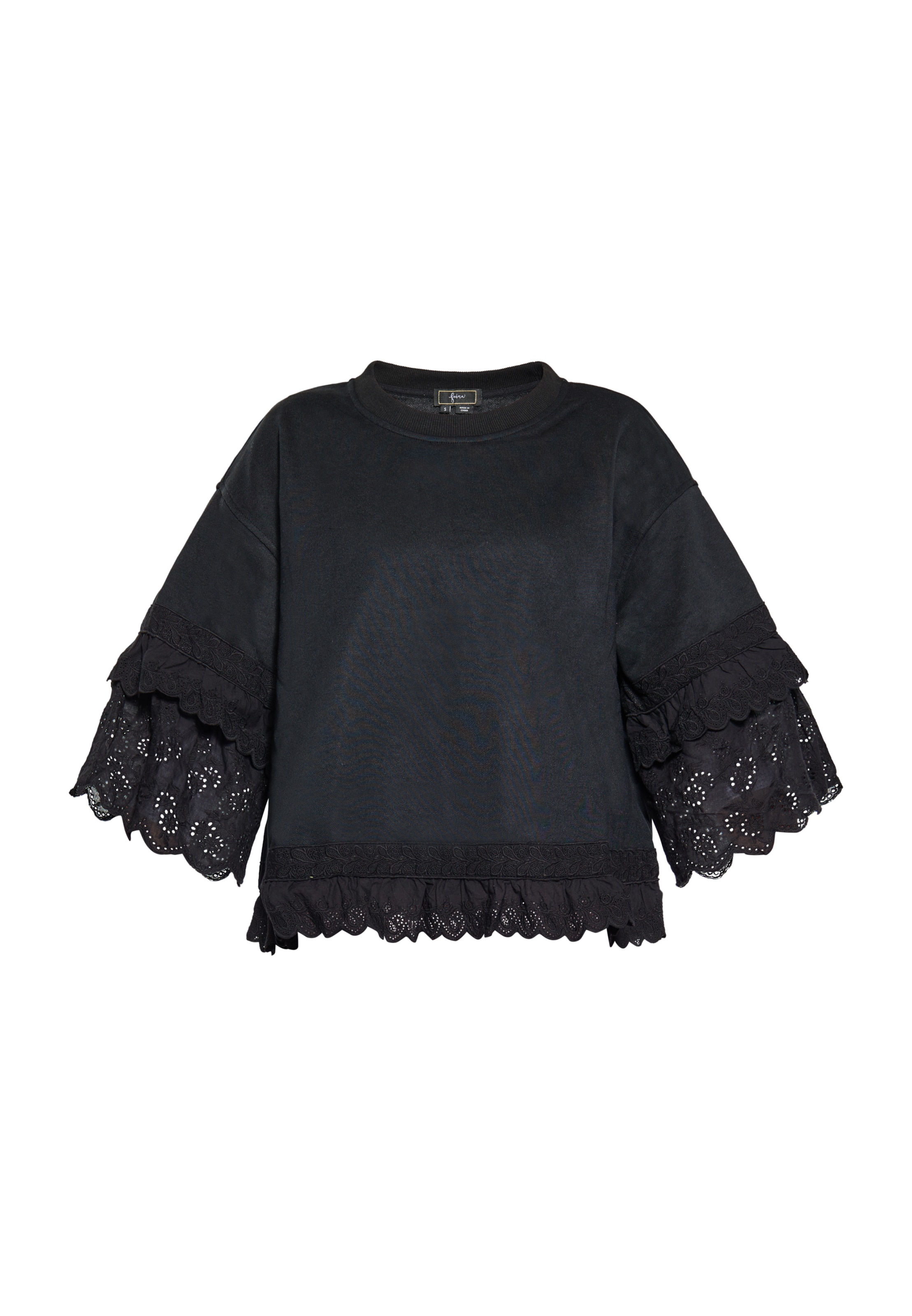 juoda faina Megztinis be užsegimo: priekis