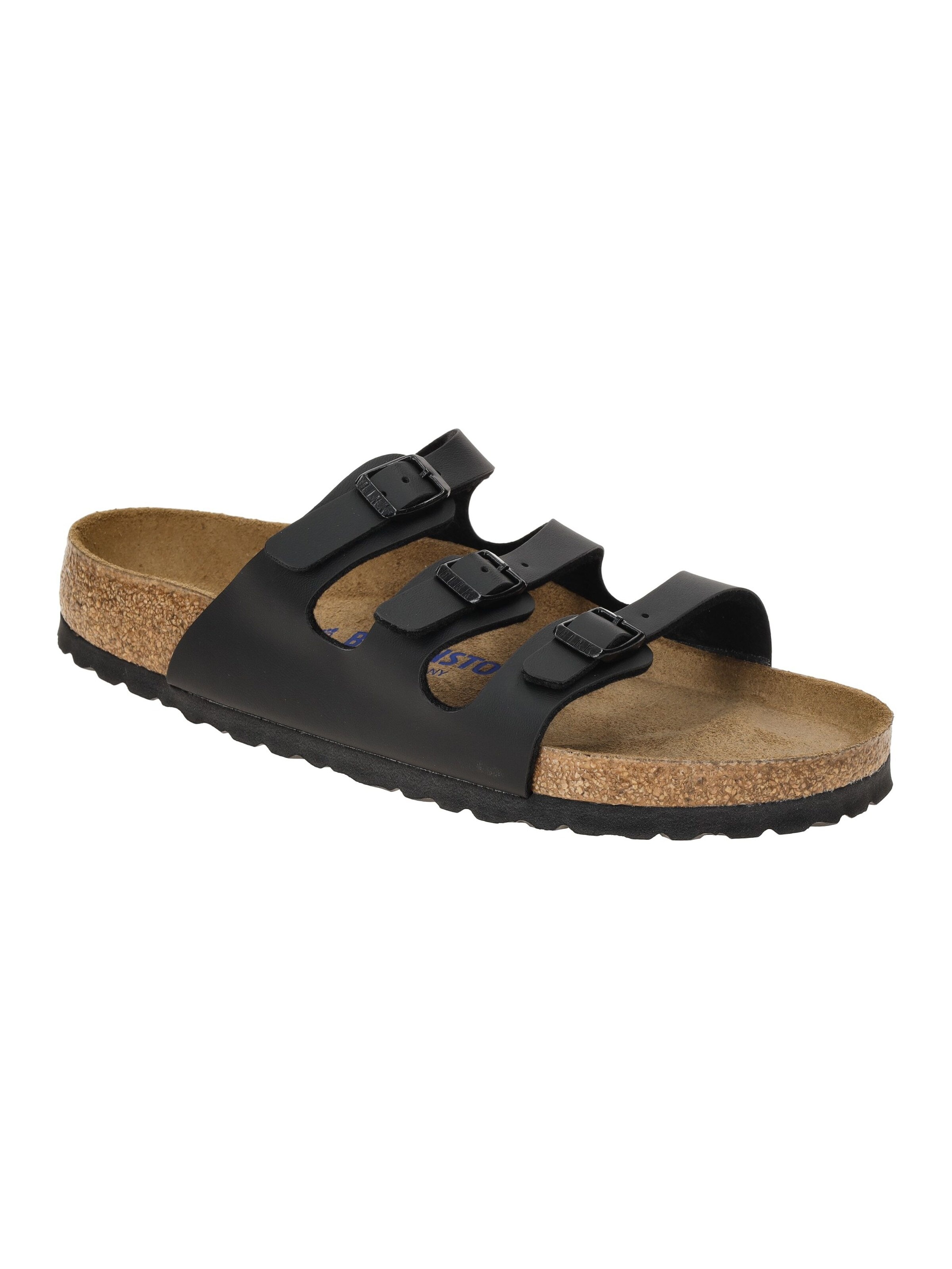 BIRKENSTOCK Plätu 'Florida 53011', värv must: eest vaates