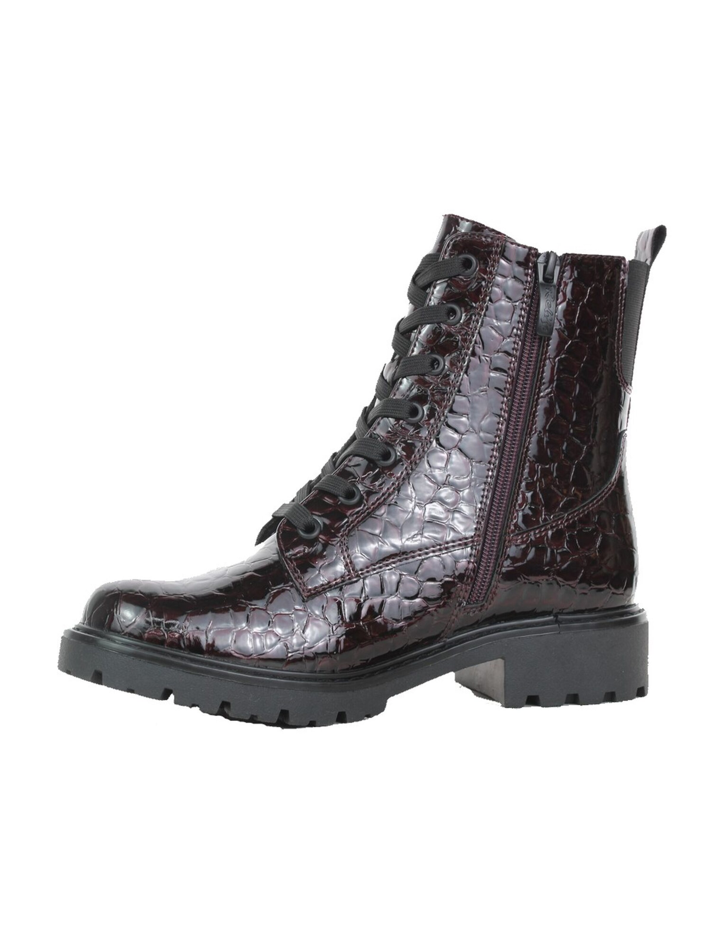 Relife Lace-up bootie in Red: front