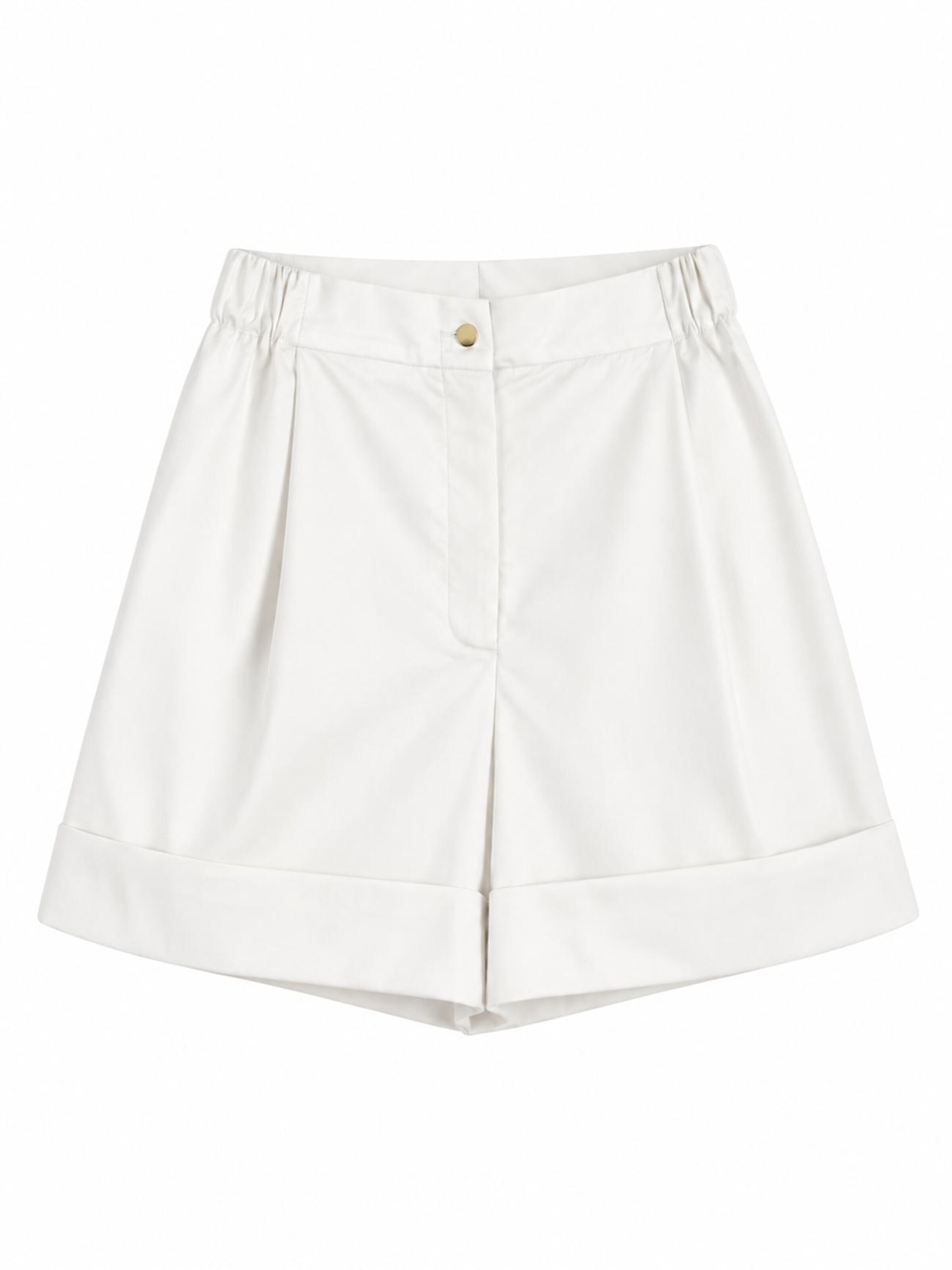 IVA RYCH Slow Fashion Store Regular Bundfaltenhose‌‌‌‌‌‌‌‌ in Weiß: Vorderseite