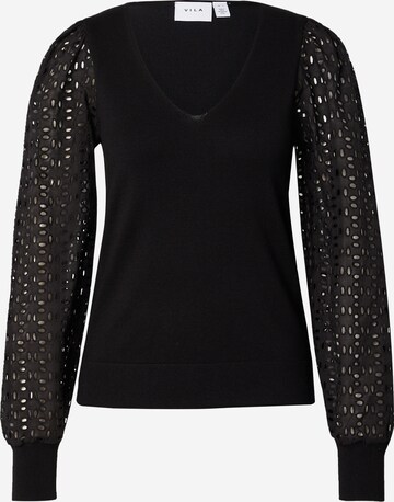 VILA Sweater 'LACINE' in Black: front