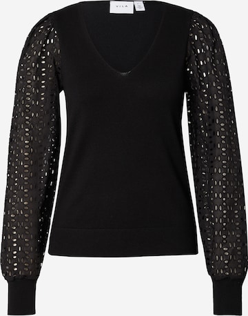 VILA Sweater 'LACINE' in Black: front