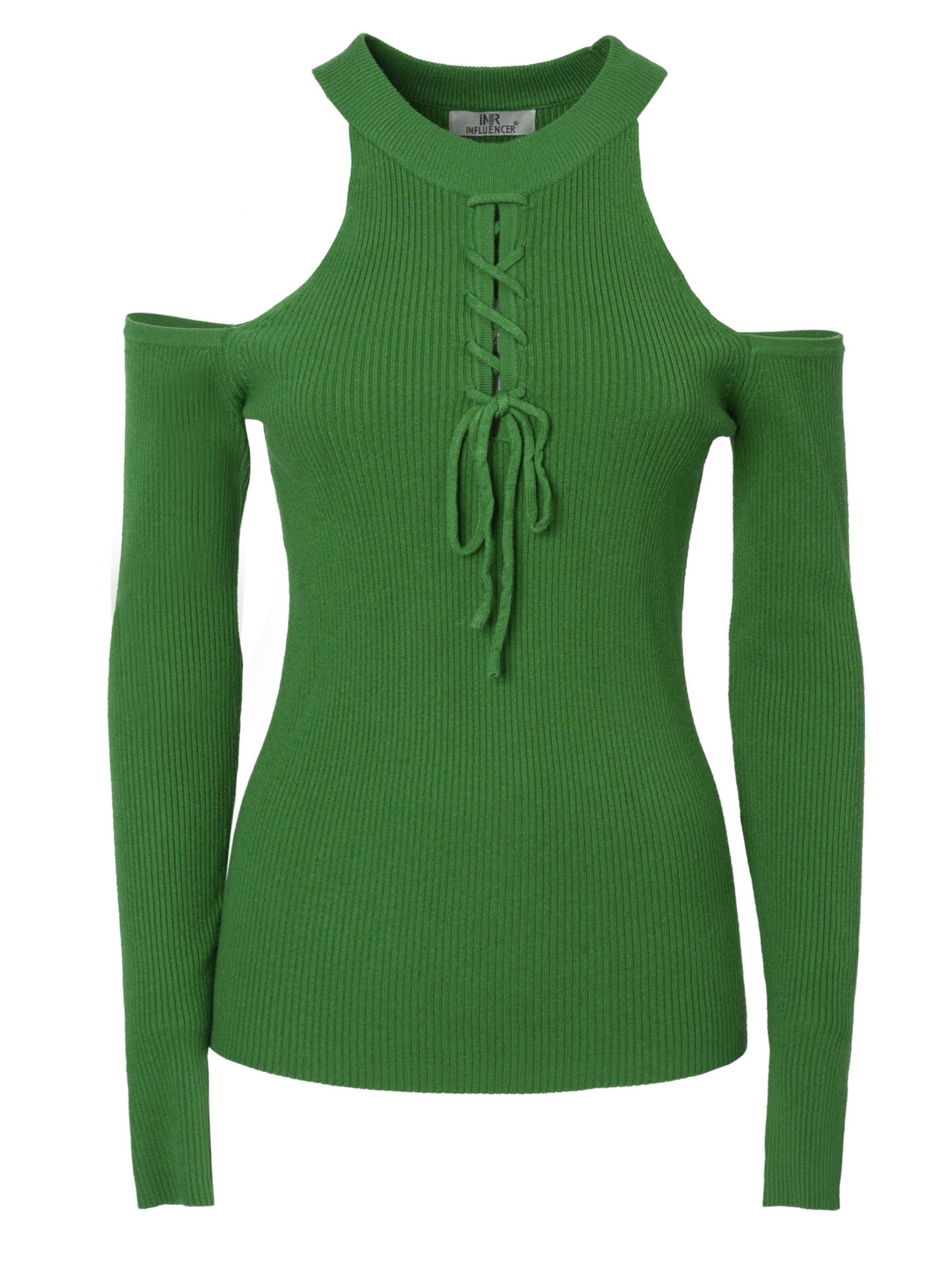 Influencer Свитер в Зеленый: спереди