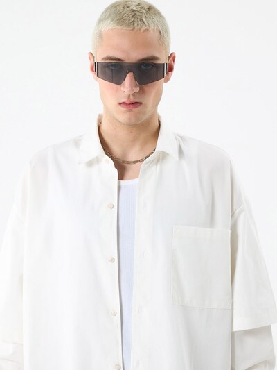 VAMOS CLO Button Up Shirt in White, Item view