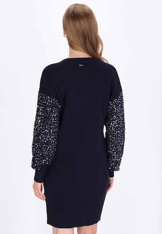 DreiMaster Klassik Gebreide jurk in Blauw