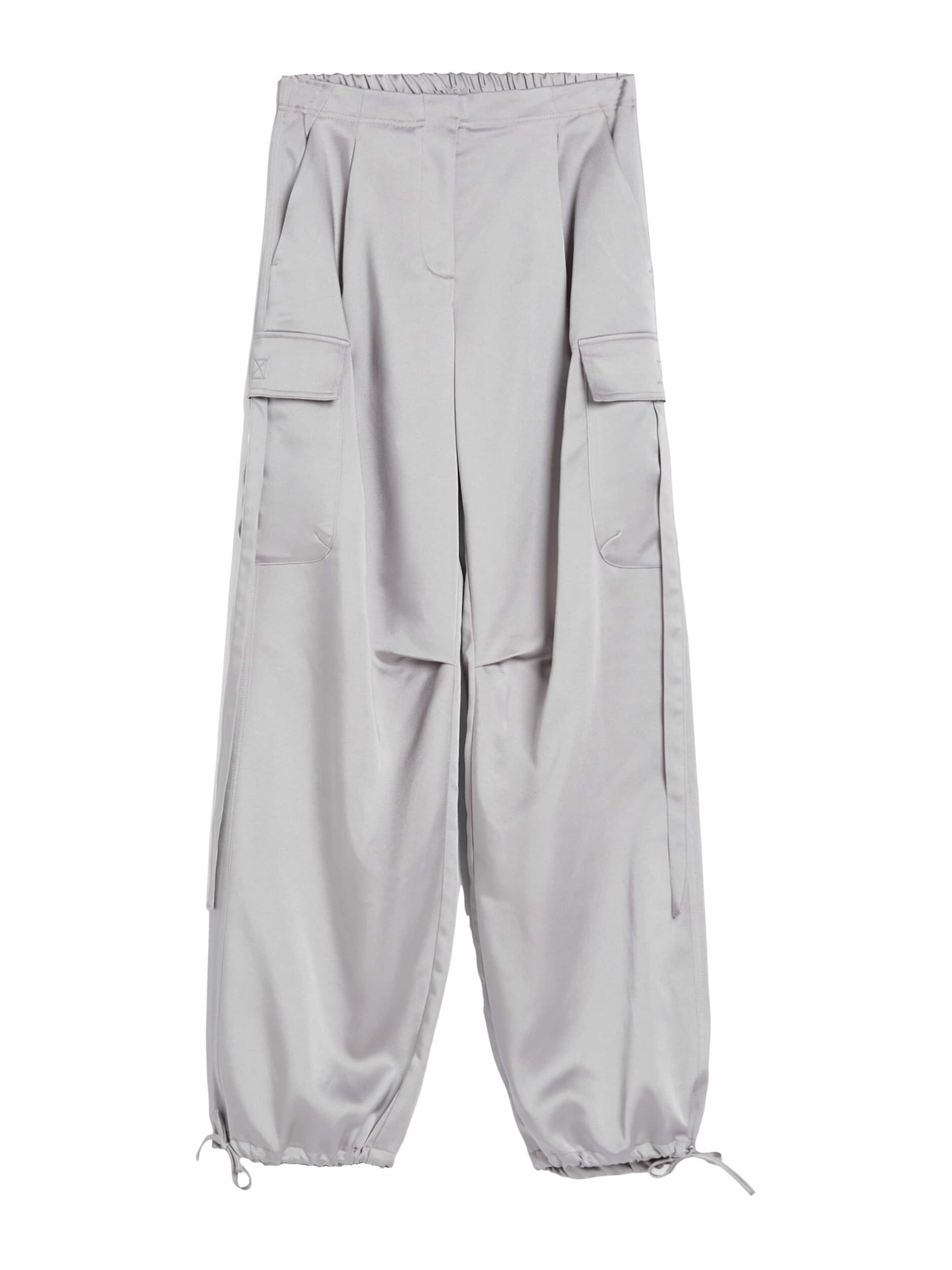 Bershka Loosefit Cargobyxa i grå: framsida