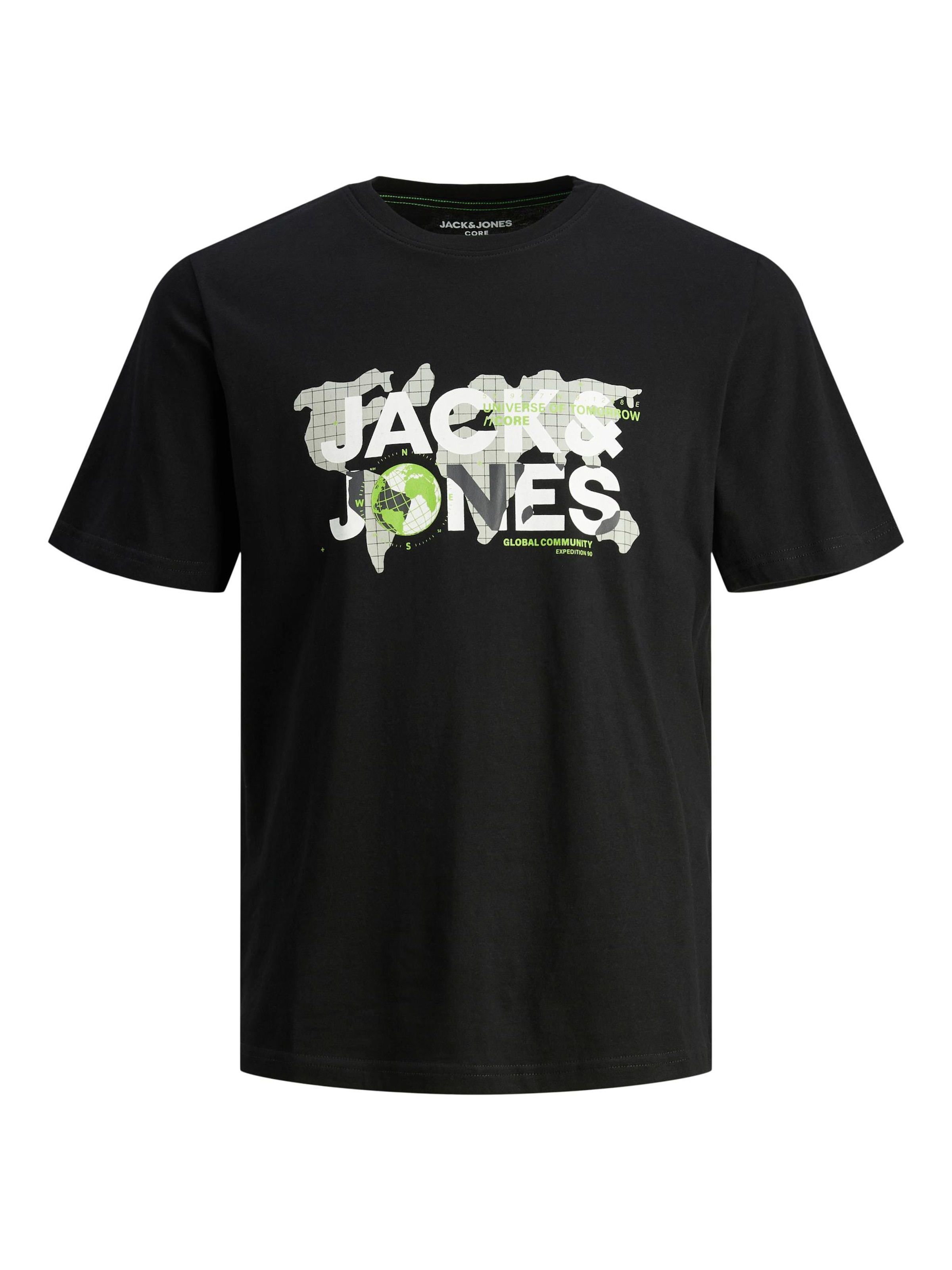 JACK & JONES T-Shirt 'JCODust' in Schwarz: Vorderseite