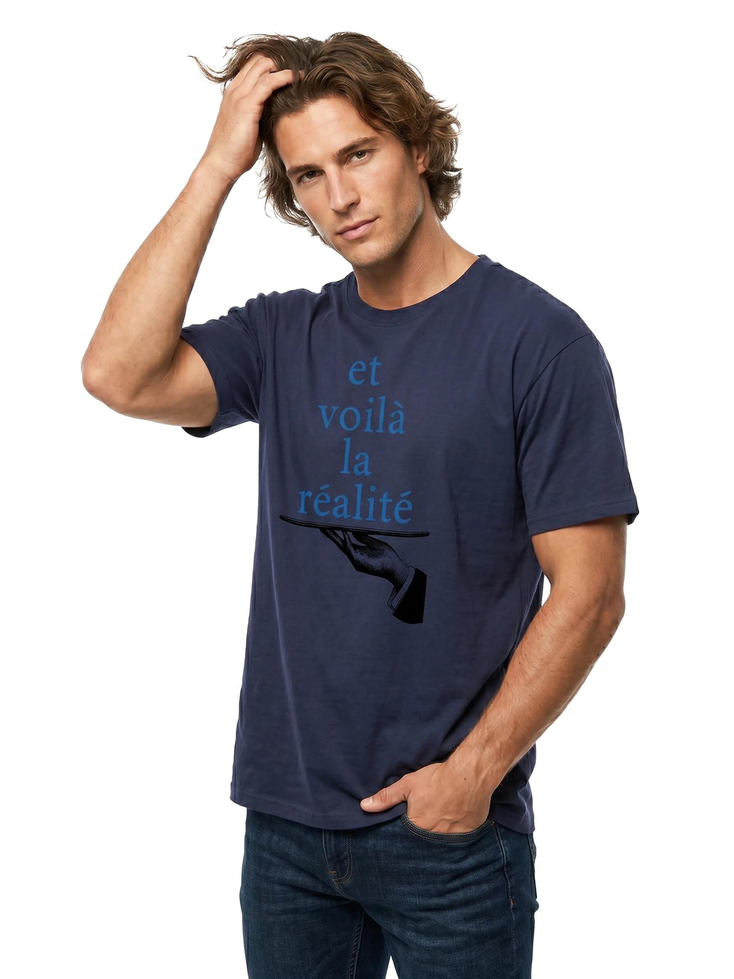MAKAYA Shirt 'Et Voilà' in Blue