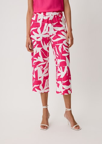 COMMA Wide leg Broek in Roze: voorkant