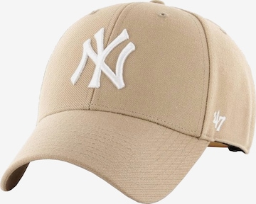 47 Cap in Beige: front