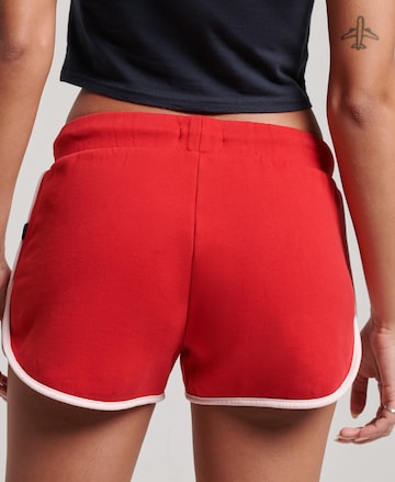 Superdry Regular Workout Pants in Red